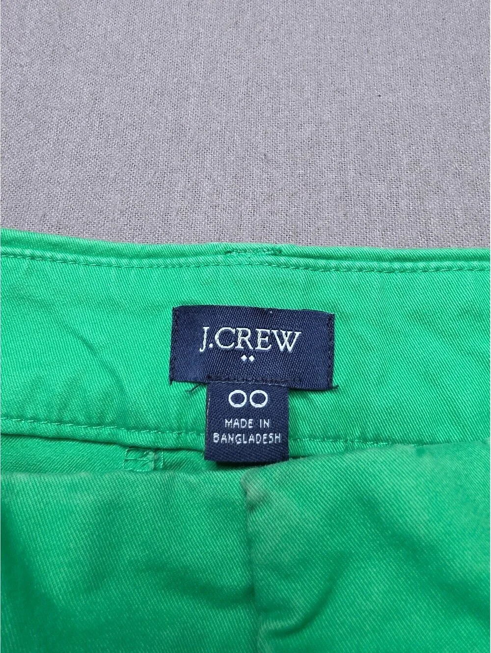 J.Crew Womens Size 00 Green Chino Bermuda Shorts 9